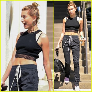 Hailey Baldwin Grabs Coffee with a Pal in Beverly Hills