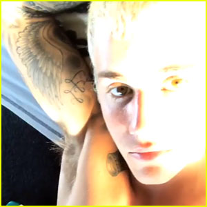 Justin Bieber Shows Off New Tattoo in Hot Shirtless Pics!