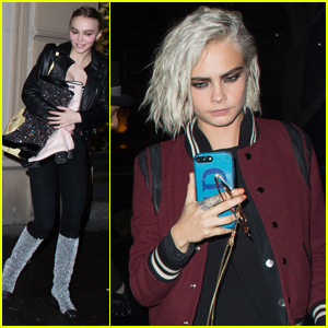 Lily-Rose Depp Meets Up With Pal Cara Delevingne in Paris