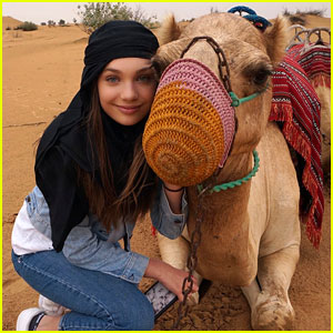 Maddie Ziegler Takes Camel Ride in Dubai
