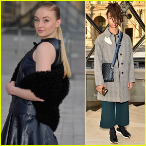 Sophie Turner & Jaden Smith Look Stylish at the 'Louis Vuitton' Fashion Show in Paris!