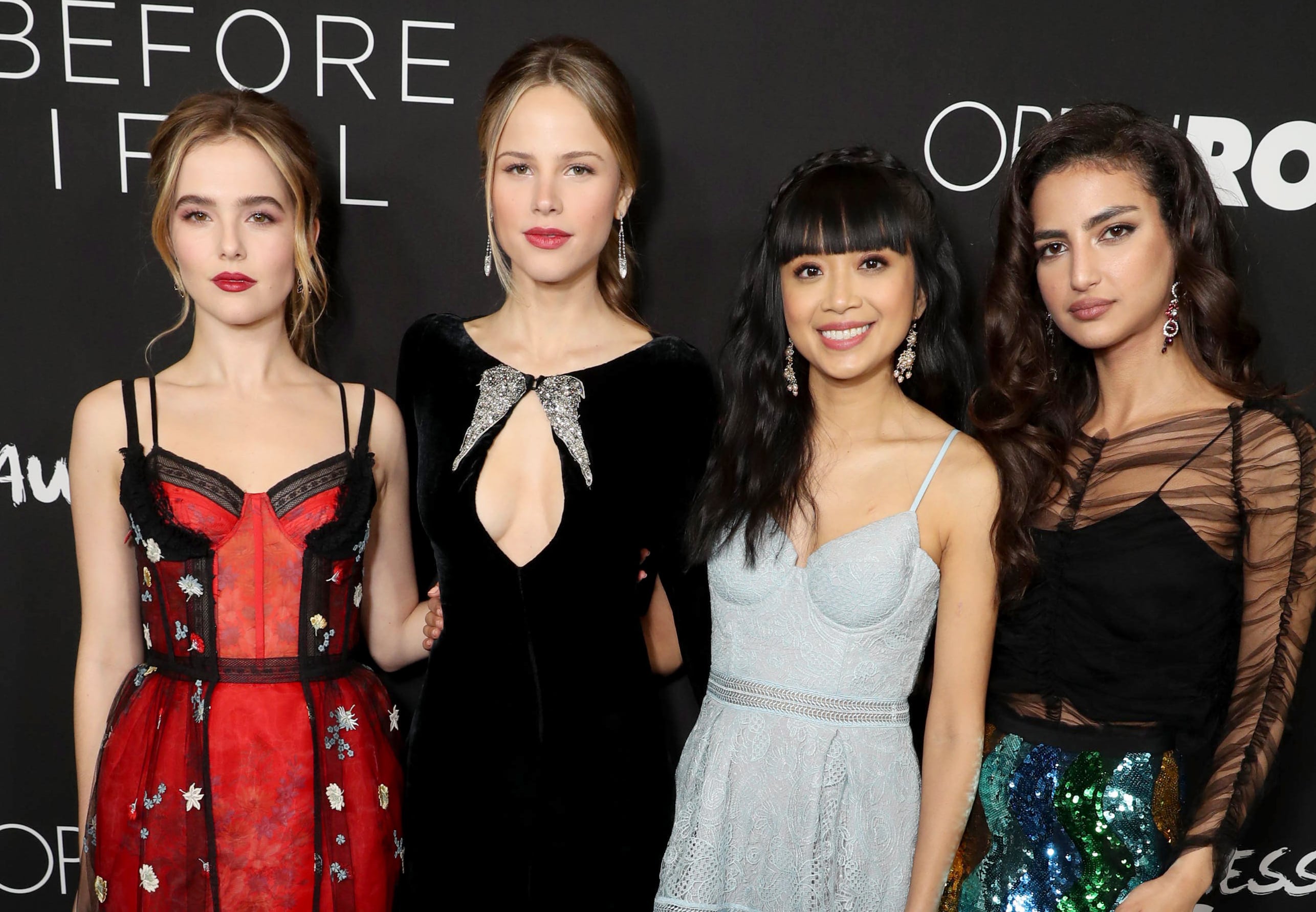 Zoey Deutch Premieres ‘Before I Fall’ With Halston Sage & Cast in Los Angeles