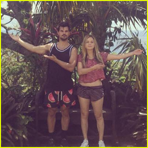 Billie Lourd & Taylor Lautner Are a Cute Couple in St. Barts