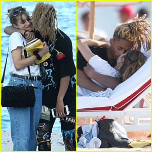 Jaden Smith & Odessa Adlon Have Romantic Beach Day in Miami