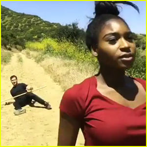 Normani Kordei & Val Chmerkovskiy Preview 'DWTS' Disney Night Dance With Cool Stick Fight