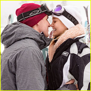 Olivia Holt and Boyfriend Ray Kearin Kiss & Cuddle On Their Ski Trip