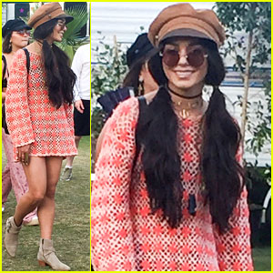 Vanessa Hudgens Wears Pigtails for Final Day of Coachella Weekend One