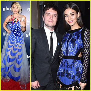 Victoria Justice Meets Up With Josh Hutcherson At GLAAD Media Awards 2017