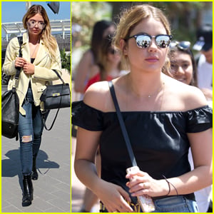 Ashley Benson Heads Home to NYC After Her Short Trip To Cannes