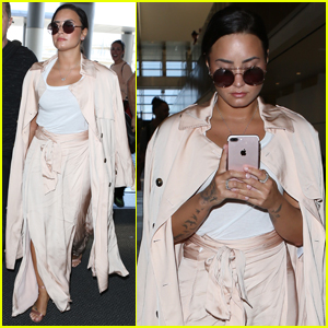 Demi Lovato Shows Off Her Airport Style While Jetting Out of LA