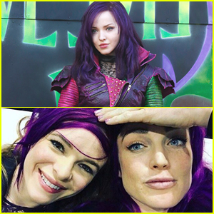 CW Stars Danielle Panabaker & Caity Lotz Pull Off Purple Hair as Fiercely as 'Descendants' Mal Does