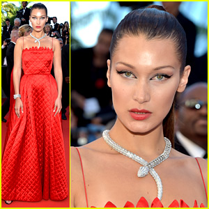 Bella Hadid Wears the Coolest Serpent Necklace at 'Okja' Premiere in Cannes
