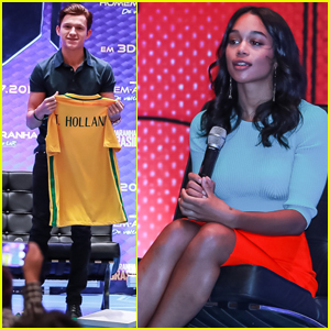 Tom Holland & Laura Harrier Arrive in Brazil For 'Spider-Man: Homecoming' Promo