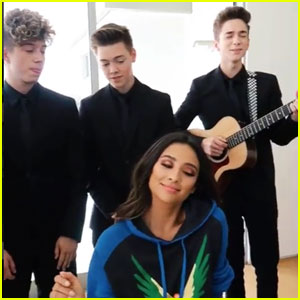 Why Don't We Serenades Shay Mitchell With Their Killer Harmonies (Video)
