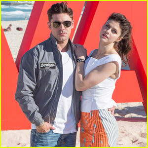 Zac Efron & Alexandra Daddario Hit the Beach for 'Baywatch' Promo