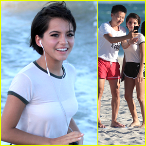 Isabela Moner Meets 'Transformers' Fans at the Beach In Miami