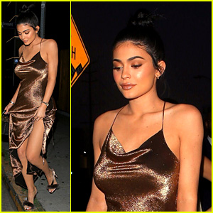 Kylie Jenner Is a Golden Goddess in Shimmering Gown!