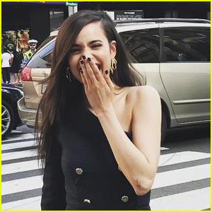 Sofia Carson Had A Little Freak Out Over Her 'Descendants' Billboard in Times Square