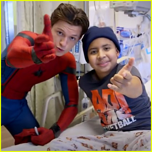 Tom Holland Wears Spider-Man Suit for Children's Hospital Visit (Video)