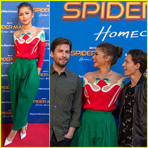 Tom Holland & Zendaya Laugh at 'Spider-Man' Director at Barcelona Photo Call