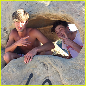 Cameron Dallas Goes on Shirtless Hike With Brooklyn Beckham