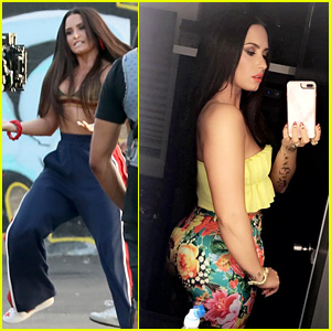 Demi Lovato Busts a Move on 'Instruction' Music Video Set