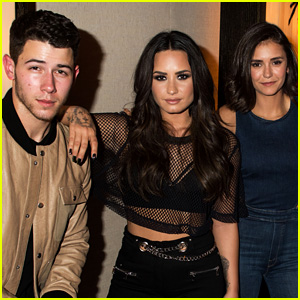 Nick Jonas & Nina Dobrev Celebrate Demi Lovato's 'Sorry Not Sorry' in Las Vegas