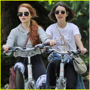 Madelaine Petsch & Adelaide Kane Go Bike Riding Together in Vancouver!