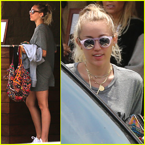 Miley Cyrus Grabs Lunch With Mom & Sister After Getting New Tattoo