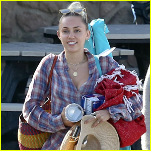 Miley Cyrus Has Her Hands Full After Grocery Run