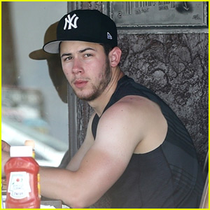 Nick Jonas Grabs Lunch After His Workout