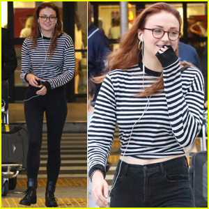 Sophie Turner Shows Off New Red Hair While Returning to LA