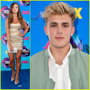 Jake Paul & Erika Costell Hit Teen Choice Awards 2017 Together