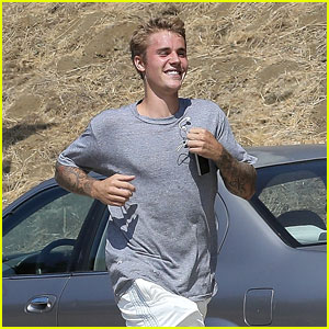 Justin Bieber Goes for Run After Announcing New Music!