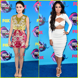 Lucy Hale & Janel Parrish Surprised with Awards at Teen Choice 2017!
