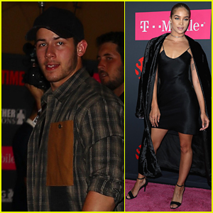 Nick Jonas & Jasmine Sanders Arrive in Style for the Big Fight in Vegas!