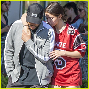 Selena Gomez Kisses The Weeknd's Shoulder While Running Errands