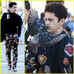 A Pigeon Almost Flew Into Austin Mahone's Mouth During a D&G Photoshoot in Venice