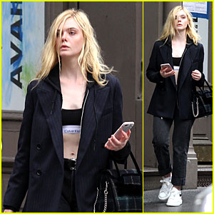 Elle Fanning Flaunts Her Midriff in a Crop Top While Strolling Through NYC!