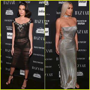 Kendall Jenner Heads to 'Harper's Bazaar' Icons Party With Kim Kardashian