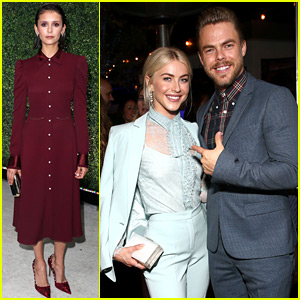 Nina Dobrev Hangs Out with BFFs Julianne & Derek Hough at Pre-Emmys Party!