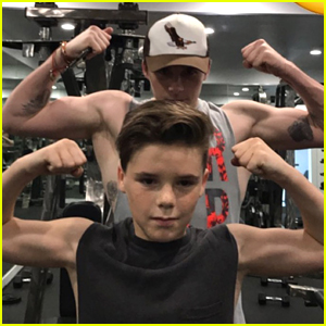 Brooklyn & Cruz Beckham Flex Their Biceps at the Gym!