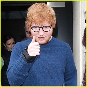 Ed Sheeran Gives Thumbs Up To Waiting Fans