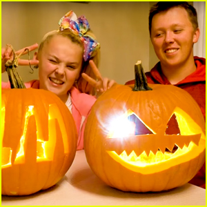 Jojo Siwa Takes on Brother Jayden in Pumpkin Carving Contest!