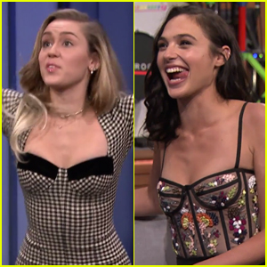 Miley Cyrus & Gal Gadot Battle It Out in Charades - Watch Now!