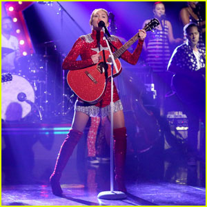 Miley Cyrus Performs 'These Boots Are Made for Walkin' on 'Tonight Show'!