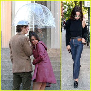 Selena Gomez Gets Wet at the Met While Filming Movie in NYC!