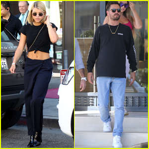 Sofia Richie & Scott Disick Meet Up With Pals For Some Shopping