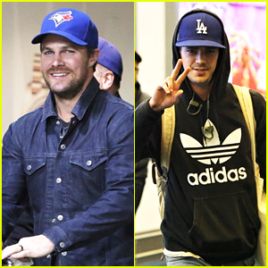 Stephen Amell & Grant Gustin Travel to Vancouver to Continue Shooting Their Shows!
