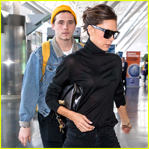 Brooklyn Beckham & Mom Victoria Catch Flight Out of NYC